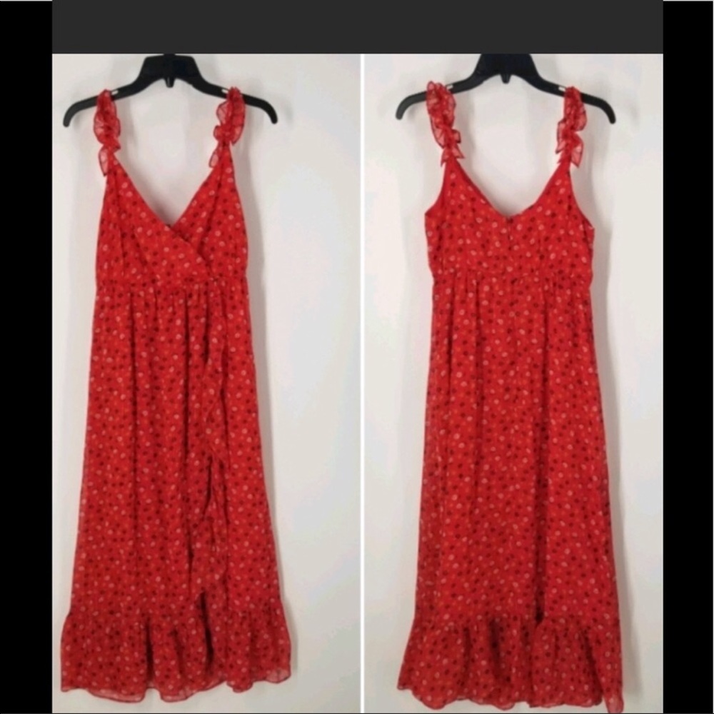 MADEWELL red ruffle maxi dress - Picture 11 of 12